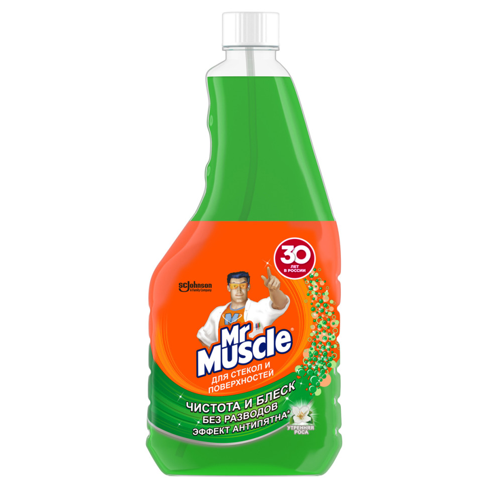 Средство для мытья стекол Mr.Muscle "Утренняя роса", 500мл, сменный флакон, 261922