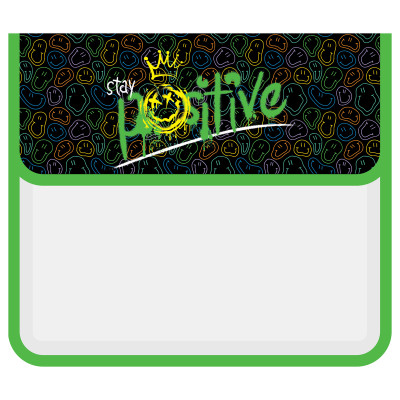 Папка для тетрадей 1 отделение, ArtSpace "Positive smile", А5, пластик, на липучке, 380255