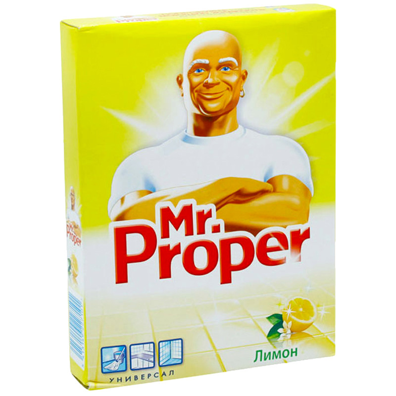 Средство для мытья полов и стен Mr.Proper "Лимон", порошок, 400г, 225751