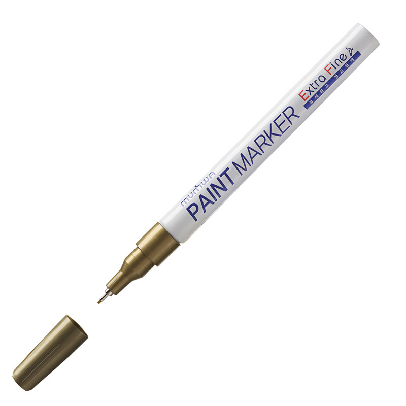 Маркер-краска MunHwa "Extra Fine Paint Marker" золото, 1мм, нитро-основа, 260032
