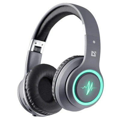 Наушники с микрофоном беспроводные Defender FreeMotion B571, Bluetooth, складные, MicroSD, разъем Type-C, черный, 382599