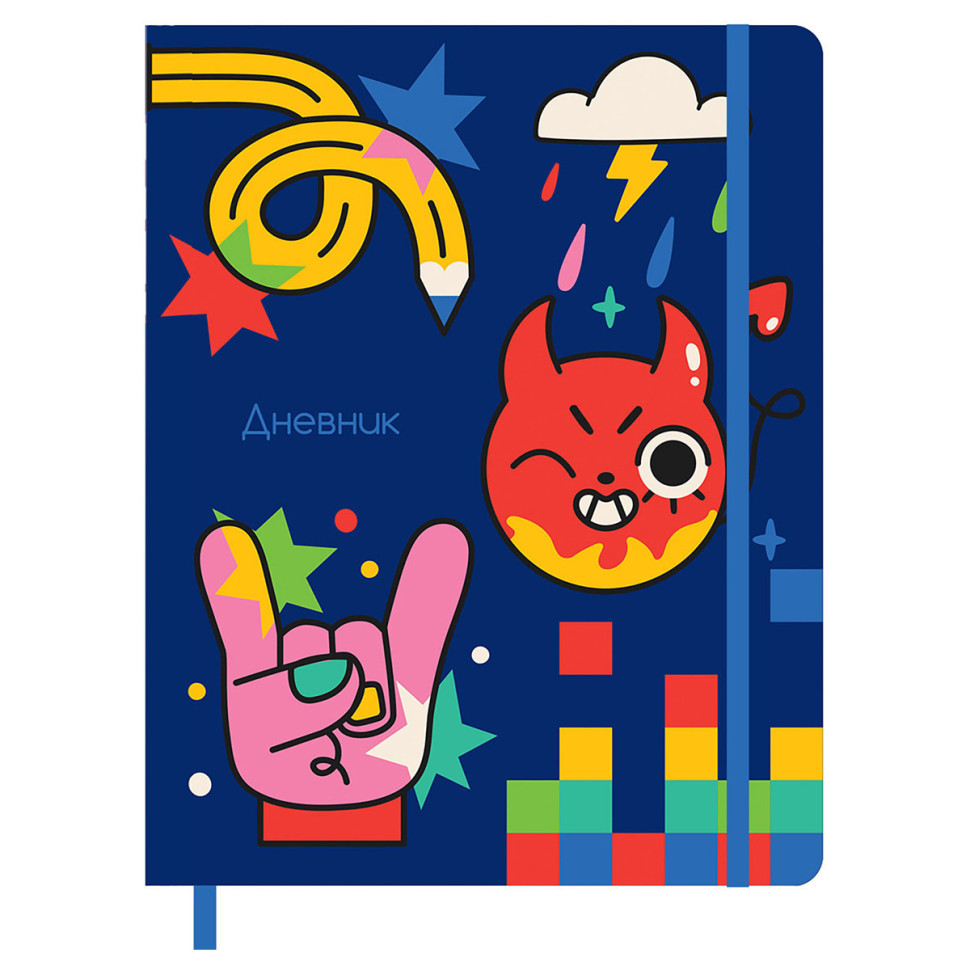 Дневник 1-11 кл. 48л. ЛАЙТ BG "Super", иск. кожа, печать, ляссе, на резинке, 366675