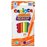 Фломастеры неоновые Carioca "Neon", 08цв., смываемые, картон, европодвес, 229556