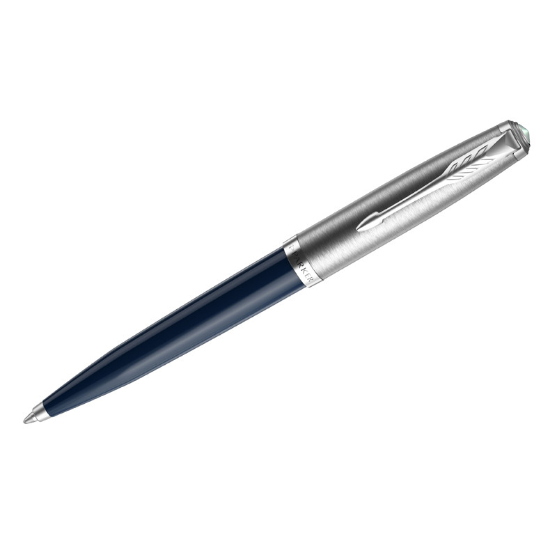 Ручка шариковая Parker "51 Midnight Blue CT" черная, 1,0мм, поворот., подарочная упаковка, 317504