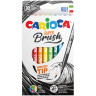Фломастеры с кистевым пишущим узлом Carioca "Super Brush", 10цв., смываемые, картон, европодвес, 262571
