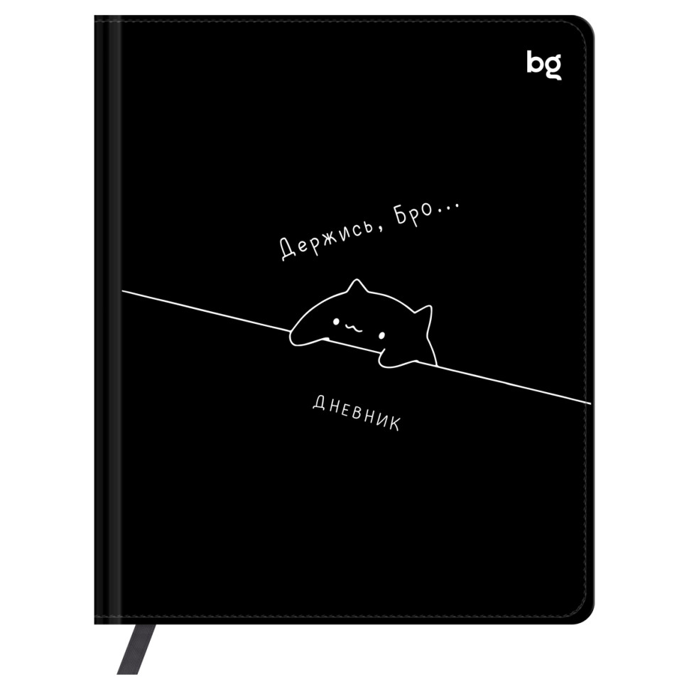 Дневник 1-11 кл. 48л. (твердый) BG "Держись", иск. кожа (балакрон), печать, ляссе, 376630