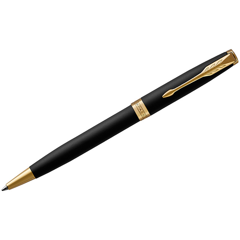 Ручка шариковая Parker "Sonnet Matte Black GT" черная, 1,0мм, поворот., подарочная упаковка, 240065