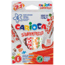 Фломастеры-штампы двусторонние Carioca "Stamp Markers", 06цв., смываемые, картон, европодвес, 229558