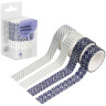 Набор клейких декоративных лент MESHU "Silver shinet", 4шт, 327390