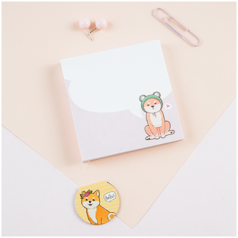 Блок для записей MESHU 8,5*8,5см, 100л.,"Cute dog", на склейке, 341751