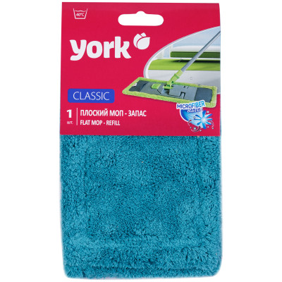 Насадка МОП для швабры York "Classic", микрофибра, плоский МОП, 388*90мм (для кода 225133), 225093