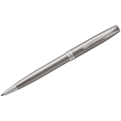 Ручка шариковая Parker "Sonnet Stainless Steel CT" черная, 1,0мм, поворот., подарочная упаковка, 240063