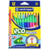 Фломастеры Centropen "ECO Markers", 12цв., трехгранные, смываемые, картон., европодвес, 310547