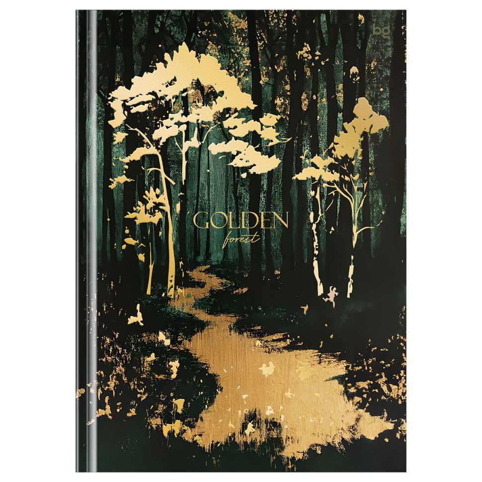 Бизнес-блокнот А5, 64л., евроформат, BG "Golden forest", матовая ламинация, тиснение фольгой, 381651