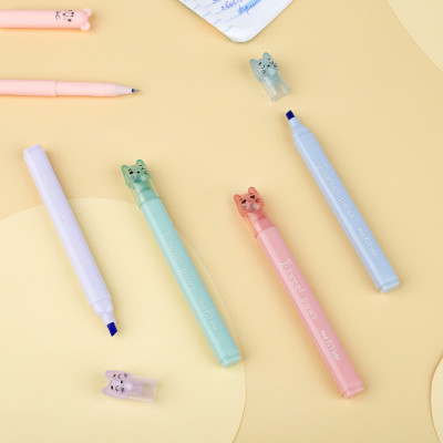 Набор текстовыделителей MESHU "Paw pastel", 04цв., пастельные цвета, 1-4мм, блистер с европодвесом, 362130