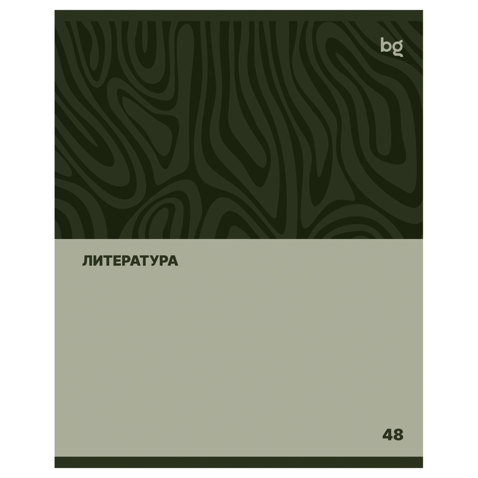 Тетрадь предметная 48л. BG "Single colour" - Литература, эконом, 10 штук, 374803