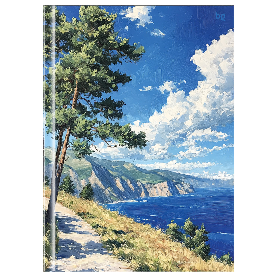 Бизнес-блокнот А4, 80л., BG "Пейзаж", глянцевая ламинация, 381966
