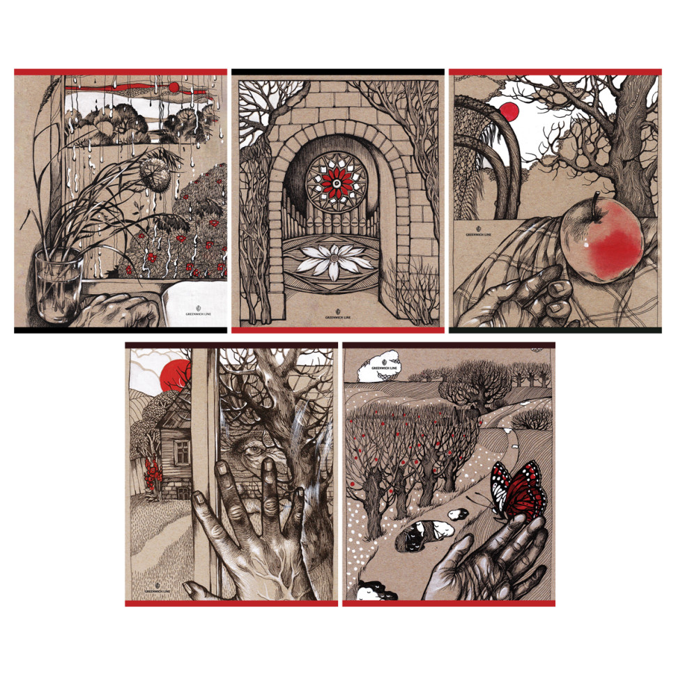 Тетрадь 48л., А5, клетка Greenwich Line "Graphic drawing", матовая ламинация, 70г/м2, 10 штук, 366013