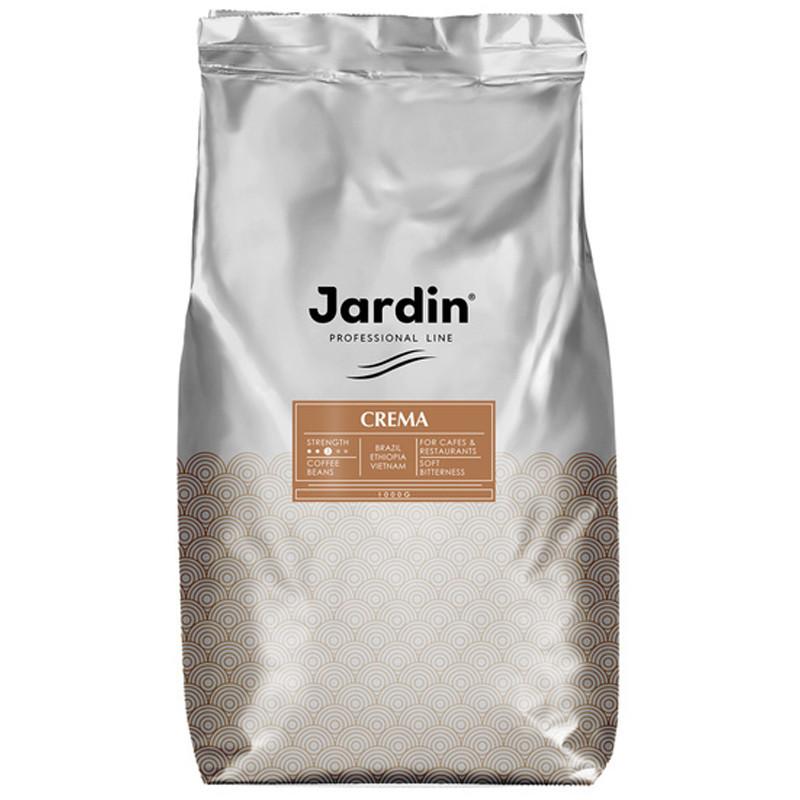 Кофе в зернах Jardin "Crema", вакуумный пакет, 1кг, 245933 Кофе в зернах Jardin "Crema", вакуумный пакет, 1кг, 245933