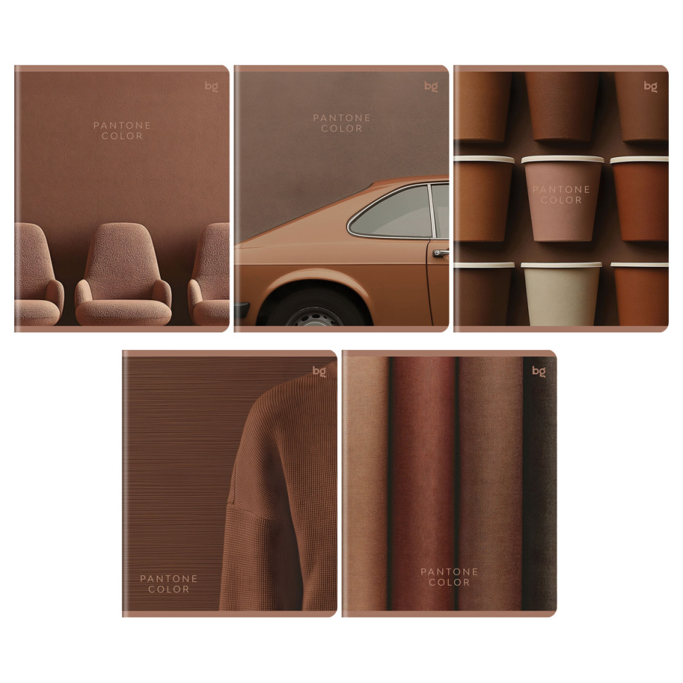 Тетрадь 48л., А5, клетка BG "Pantone color", матовая ламинация, 15 штук, 382154