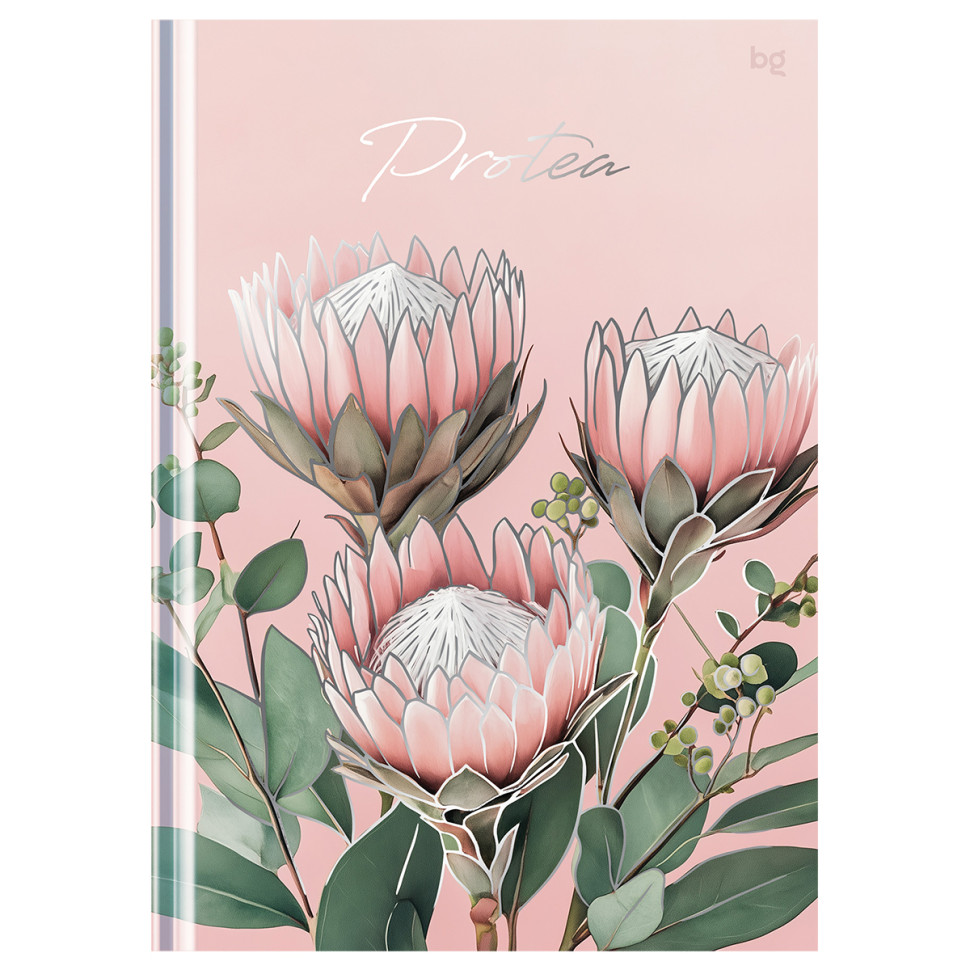 Бизнес-блокнот А5, 80л., евроформат, BG "Flowers. Protea", матовая ламинация, тиснение фольгой, 381971