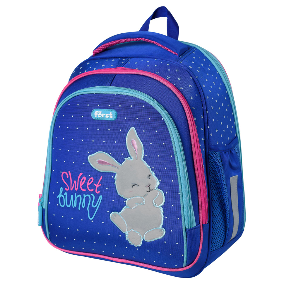 Ранец F?rst F-BASE "Sweet bunny" 36*29*17см, 3 отделения, 2 кармана, анатомическая спинка, 349562