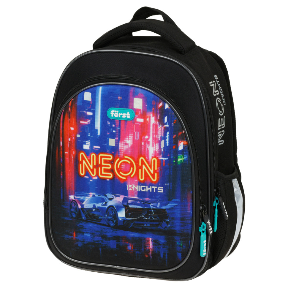 Ранец F?rst F-LIGHT "Neon knights" 37*28*16см, 2 отделения, 2 кармана, анатомическая спинка, 349585