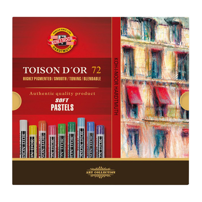 Пастель художественная Koh-I-Noor "Toison D`or Soft 8517", 72 цвета, картон. упаковка, 327294