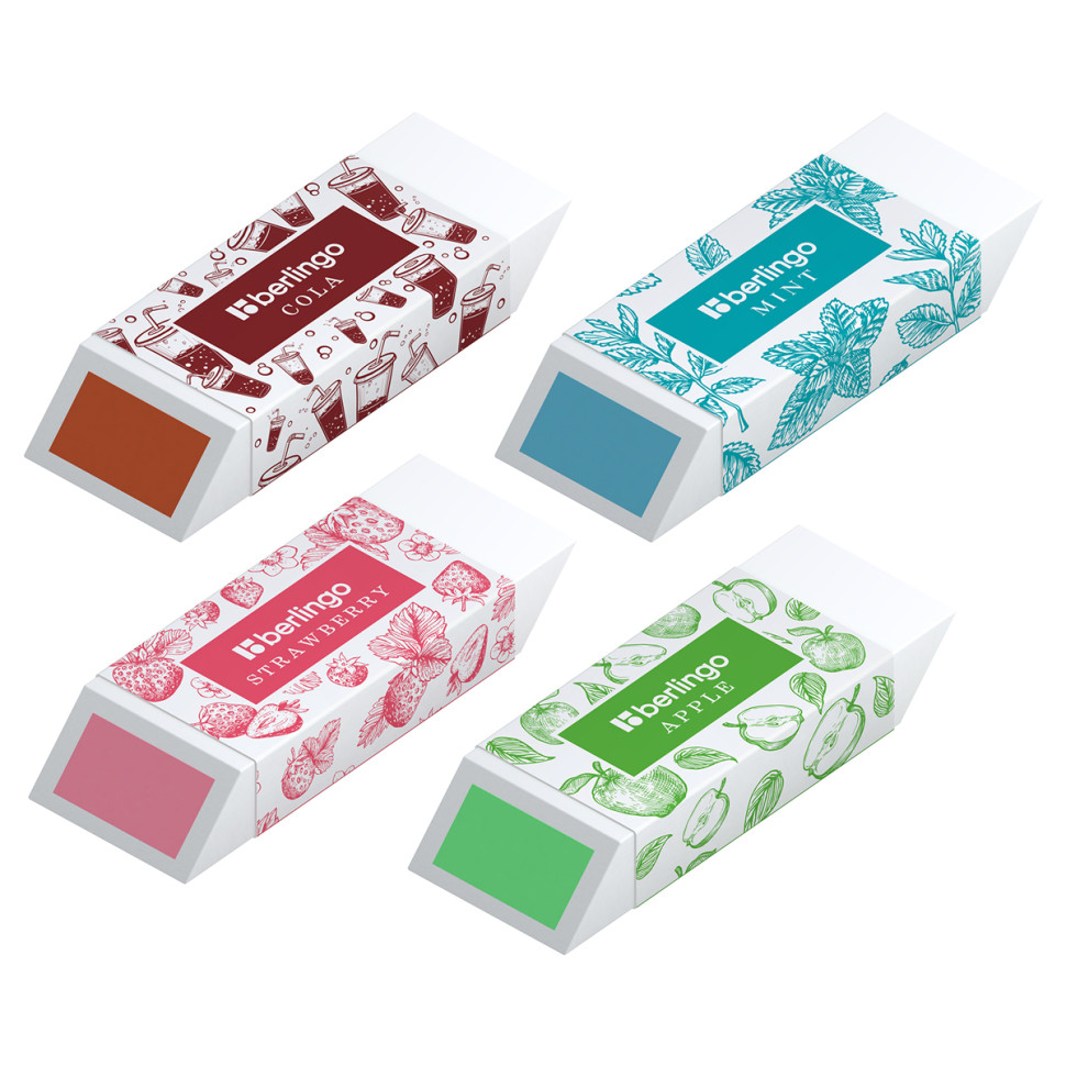 Ластик Berlingo "Aroma", прямоугольный, скошенный, 58*22*20мм, 36 штук, 330164