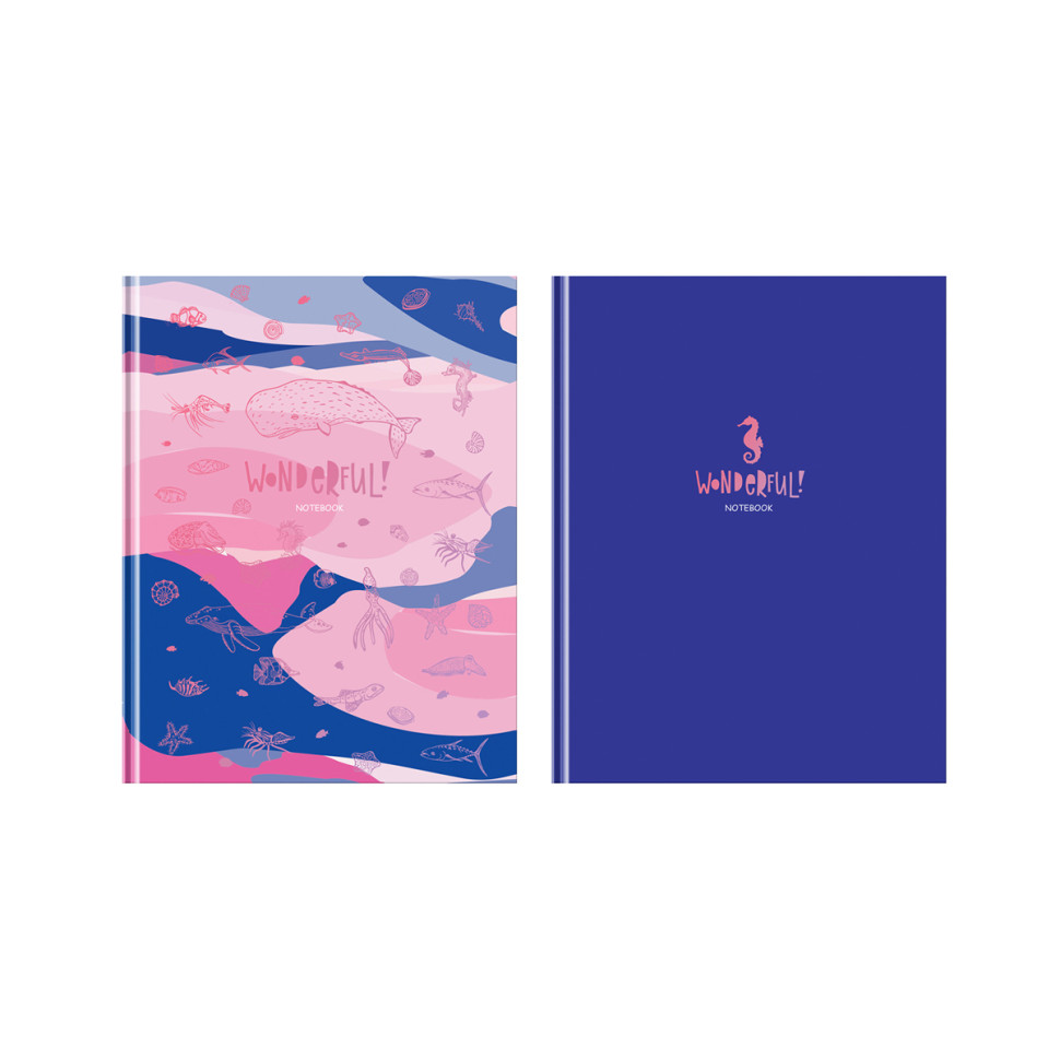 Бизнес-блокнот А5, 80л., евроформат, BG "Wonderful", матовая ламинация, тиснение фольгой, 342378