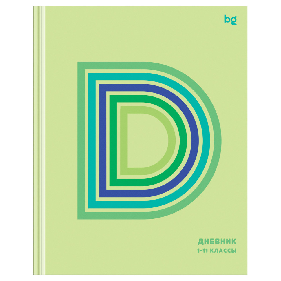 Дневник 1-11 кл. 40л. (твердый) BG "D-green", глянцевая ламинация, 376812