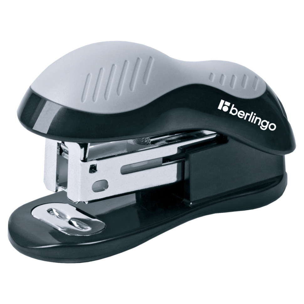 Мини-степлер №24/6, 26/6 Berlingo "Office Soft" до 15л., черный, 311032