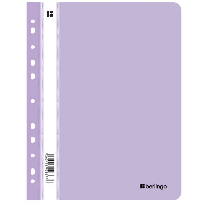 Папка-скоросшиватель пластик. перф. Berlingo "Instinct" А4, 200мкм, лаванда с прозр. верхом, 30 штук, 389561