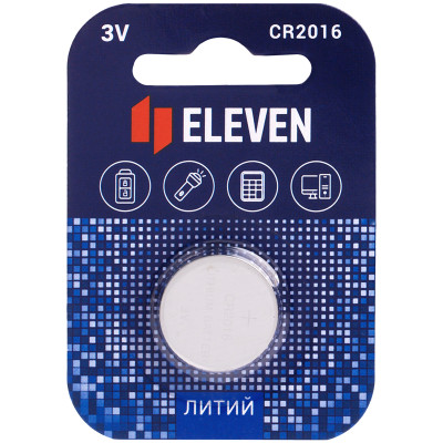 Батарейка Eleven CR2016 литиевая, BC1, 301758
