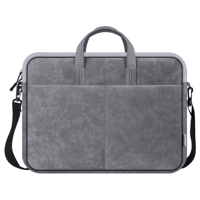 Сумка для ноутбука 15.6" Defender Solid, полиуретан, серый, карман, 382598