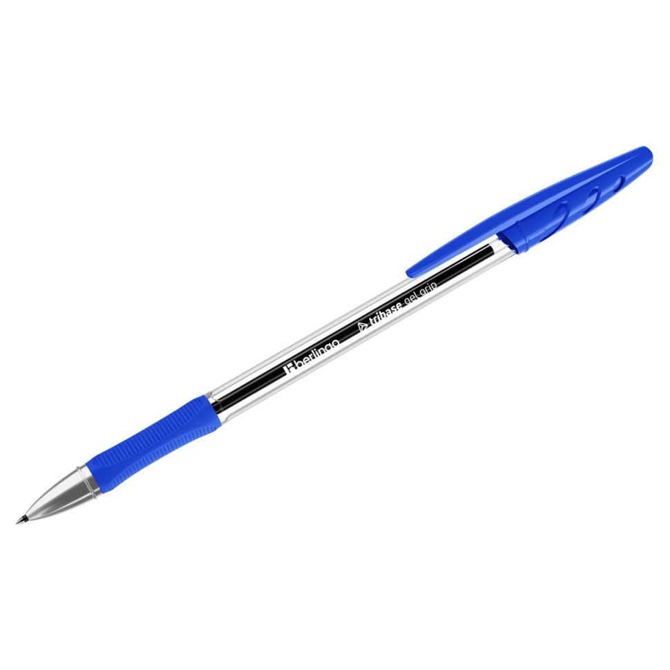 Ручка гелевая Berlingo "Tribase Gel grip" синяя, 0,5мм, грип, 24 штук, 362503