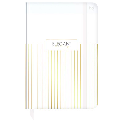 Ежедневник недатированный А5, 136л., 7БЦ BG "Minimal. White", глянцевая ламинация, отд. фольгой, 376403