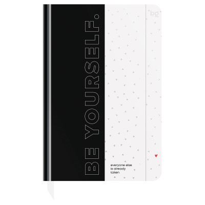 Ежедневник недатированный А5, 136л., 7БЦ BG "Minimal. B&amp;W", глянцевая ламинация, отд. фольгой, 376404