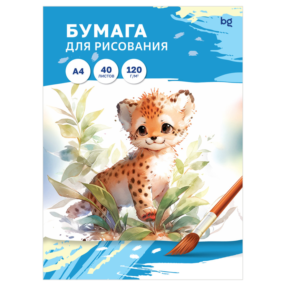 Папка для рисования А4, 40л., BG, 120г/м2, 365259