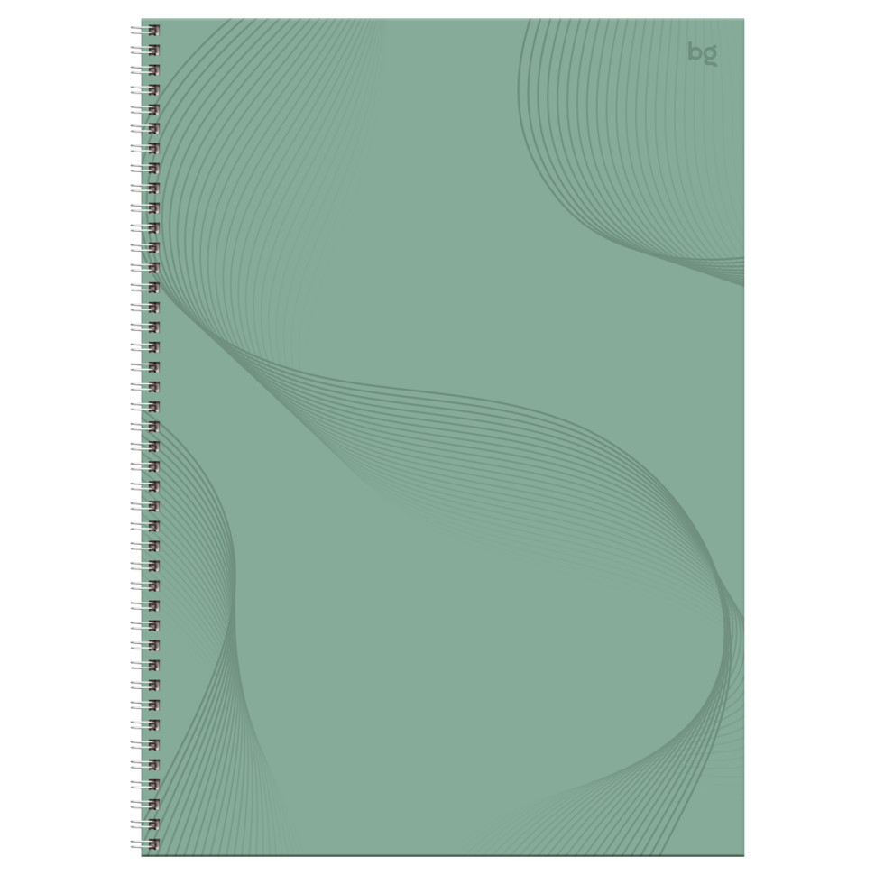 Тетрадь 160л., А4 клетка на гребне BG "Mint mood", soft-touch ламинация, выб. лак, твердая обложка, 384053