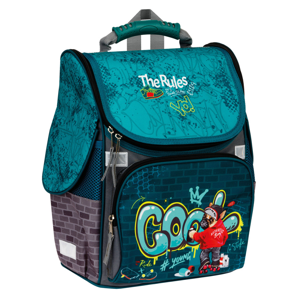 Ранец ArtSpace Junior "Cool" 37*28*21см, 1 отделение, 3 кармана, анатомическая спинка, 347933