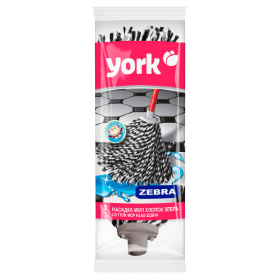 Насадка York "Зебра" для уборки хлопковая, длина нитей 25см, 388455