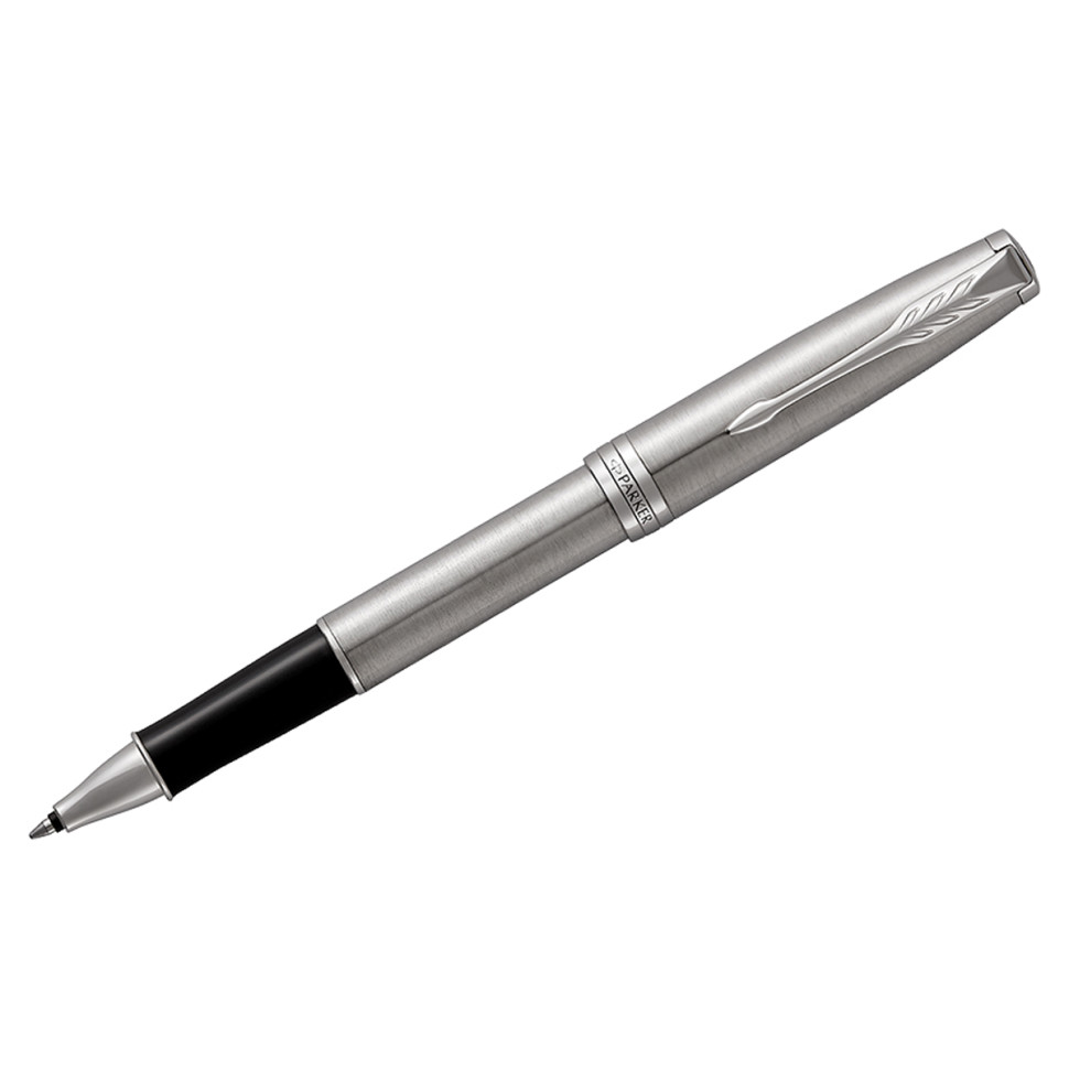 Ручка-роллер Parker "Sonnet Stainless Steel CT" черная, 0,8мм, подарочная упаковка, 240081