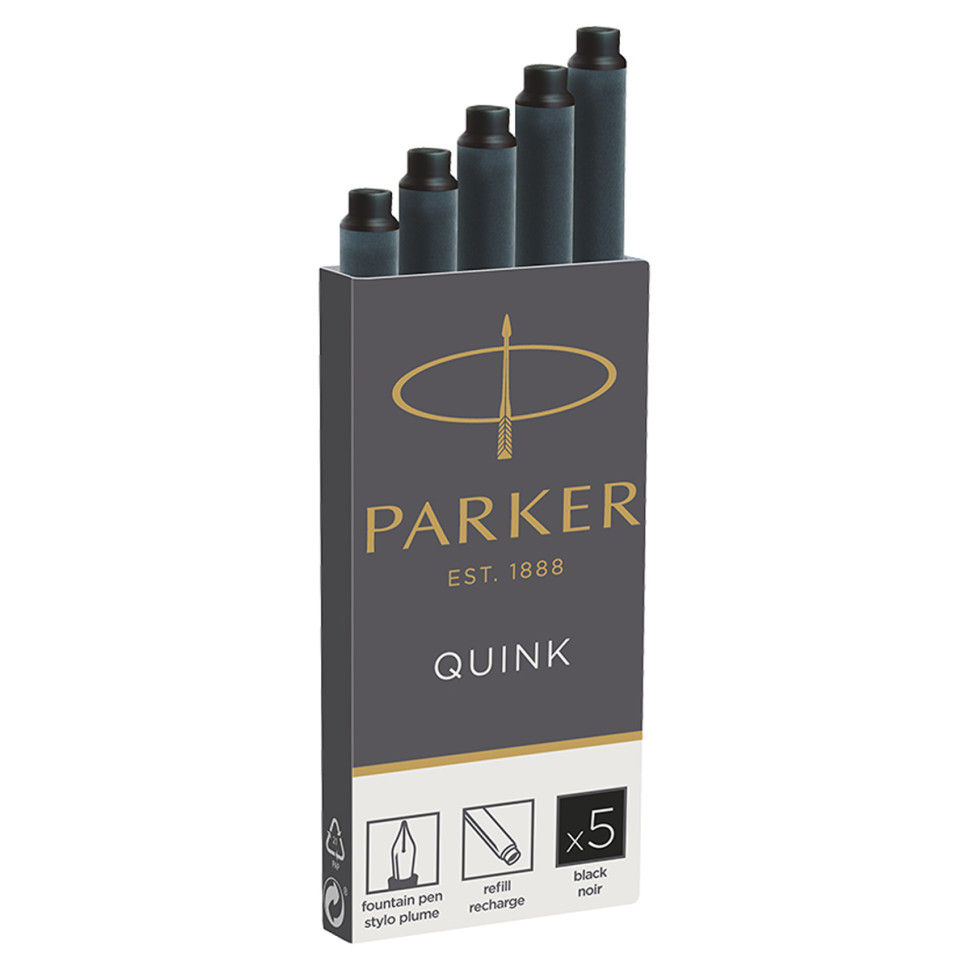 Картриджи чернильные Parker "Cartridge Quink" черные, 5шт., картонная коробка, 241789