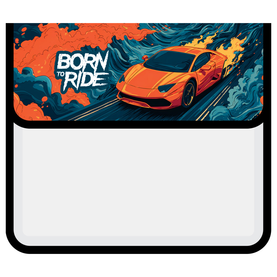 Папка для тетрадей 2 отделения, F?rst  "Born to Ride" (Рожденный ездить), А5, пластик, на липучке, 390789