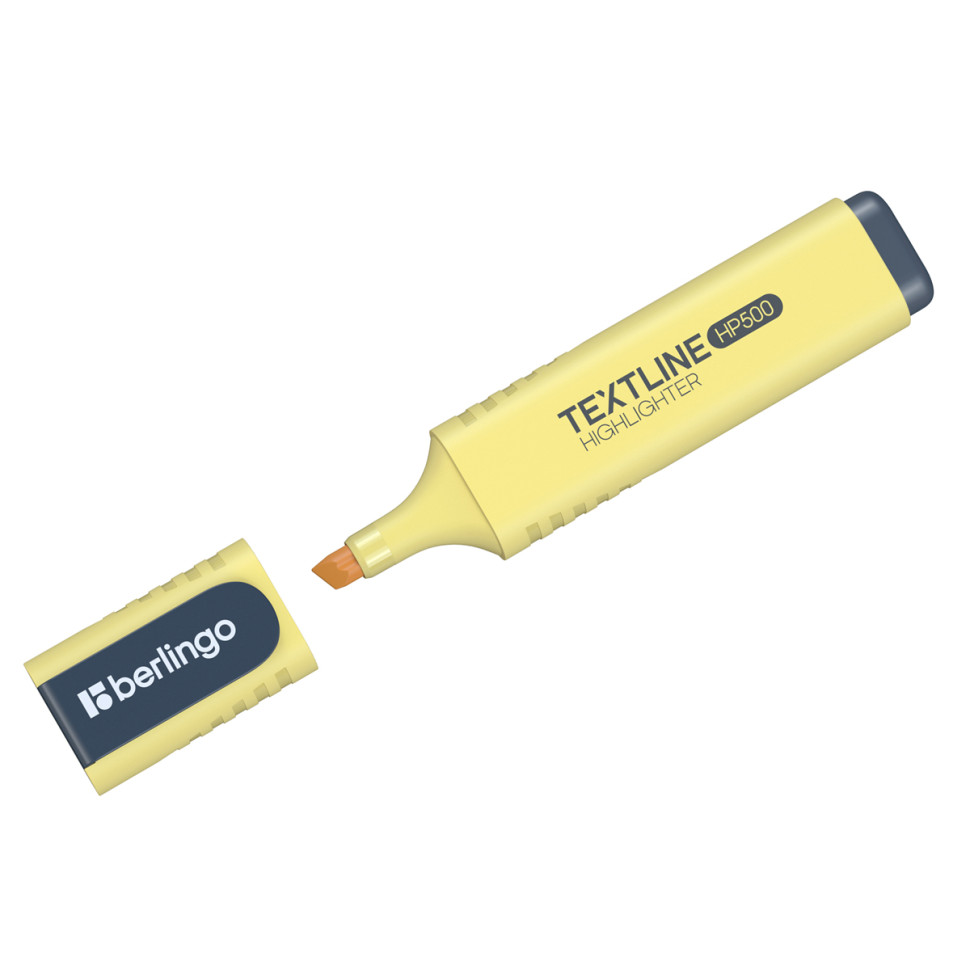 Текстовыделитель Berlingo "Textline HP500" ванильный, 1-5мм, 374564