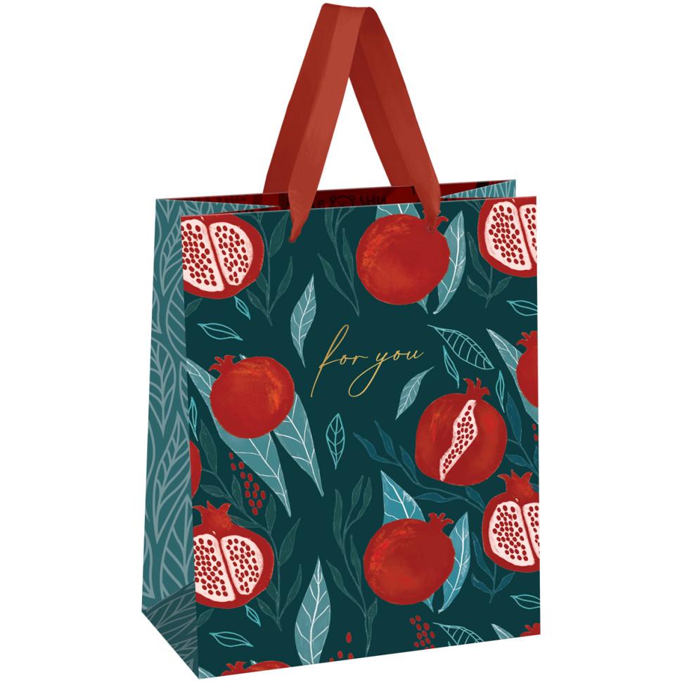 Пакет подарочный 18*23*10см MESHU "Pomegranate ", фольга, выборочный лак, матовая ламинация, 371114