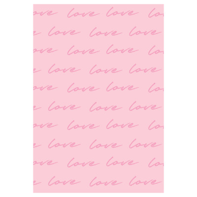 Упаковочная бумага глянц. 70*100см, MESHU "Love pattern", 80г/м2, 383935