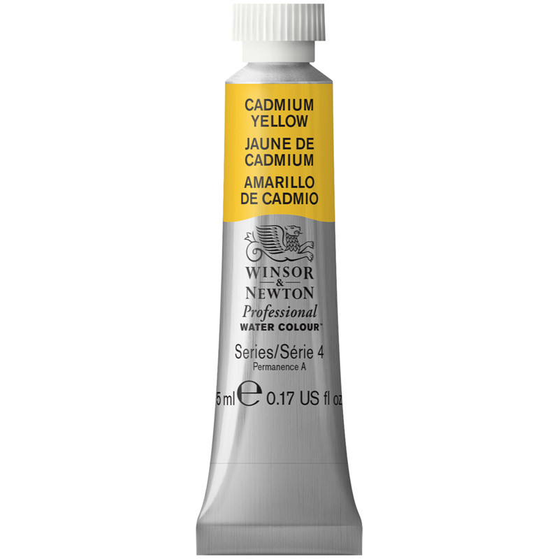 Акварель художественная Winsor&Newton "Professional", 5мл, туба, №108 кадмий желтый, 316645