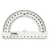 Транспортир 12см, 180° СТАММ, полистирол, прозрачный бесцветный, 20 штук, 324007